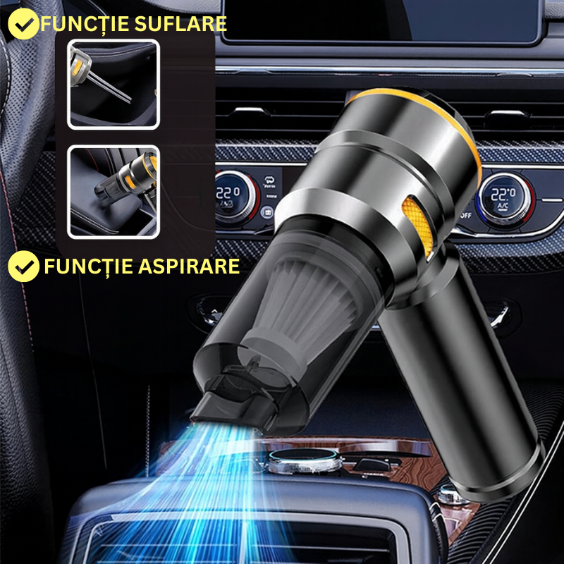 Aspirator Auto Portabil cu Acumulator 4 in 1, 3 Viteze, 18000 PA